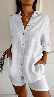 Bethany | Sophisticated Plain Colored Blouse
