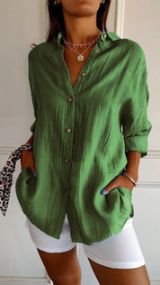 Bethany | Sophisticated Plain Colored Blouse