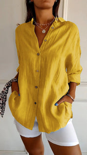 Bethany | Sophisticated Plain Colored Blouse