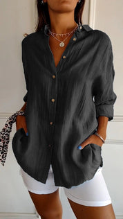 Bethany | Sophisticated Plain Colored Blouse