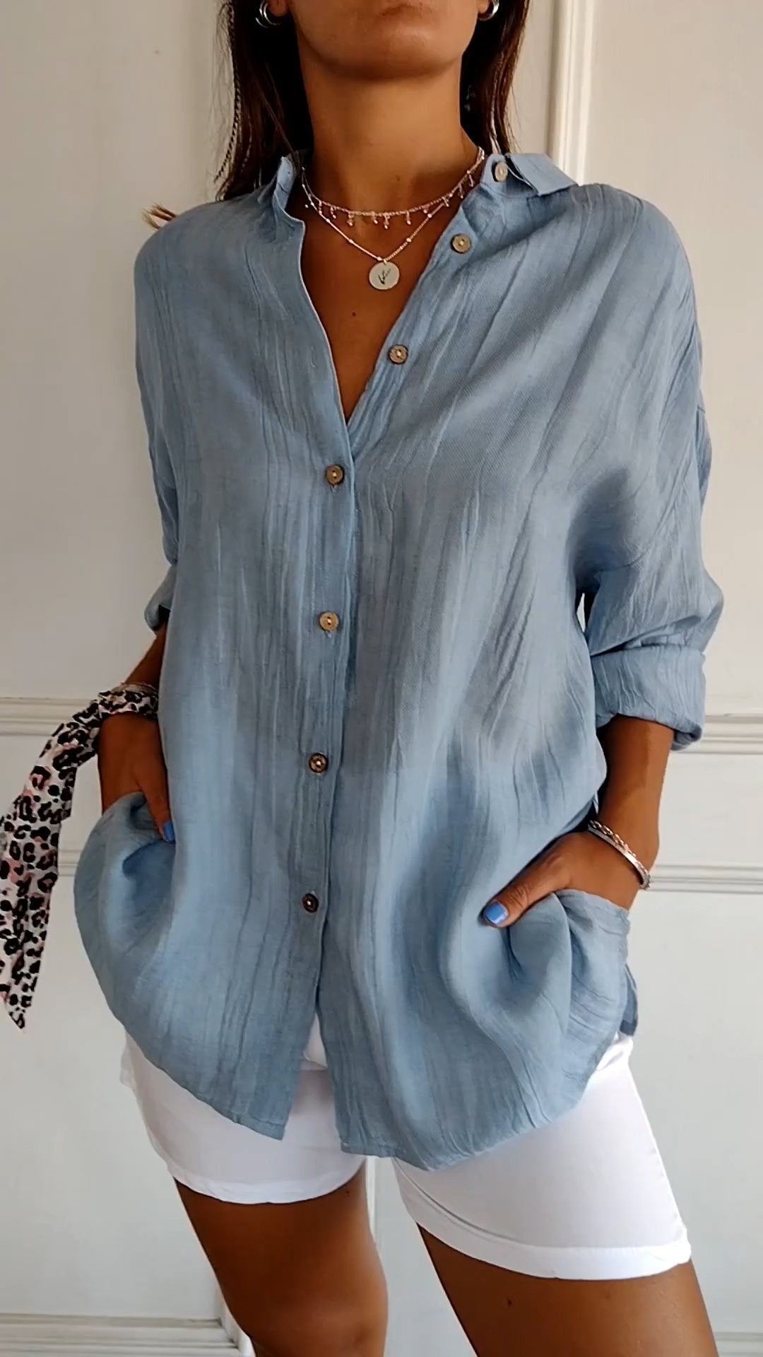 Bethany | Sophisticated Plain Colored Blouse