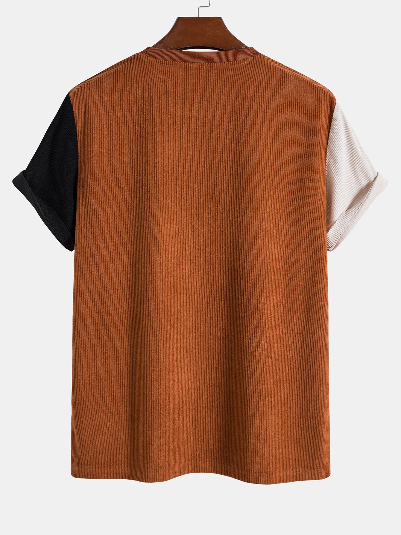 Lance | Color Block Corduroy T-Shirt for Men