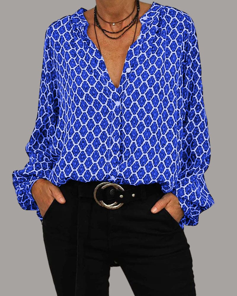 Ella | V-Neck Blouse Spring