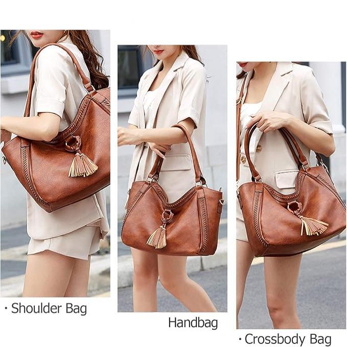 Clarisa | Elegant Tote Bag with Tassel Accent and Versatile Straps