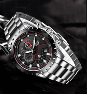 Men's military steel watch