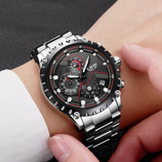 Men's military steel watch