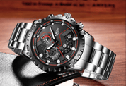Men's military steel watch