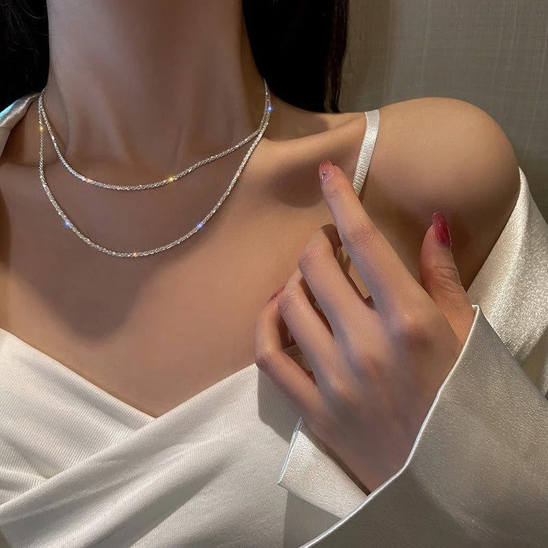 LunaCharm | Elegant Silver Starlight Necklace Set