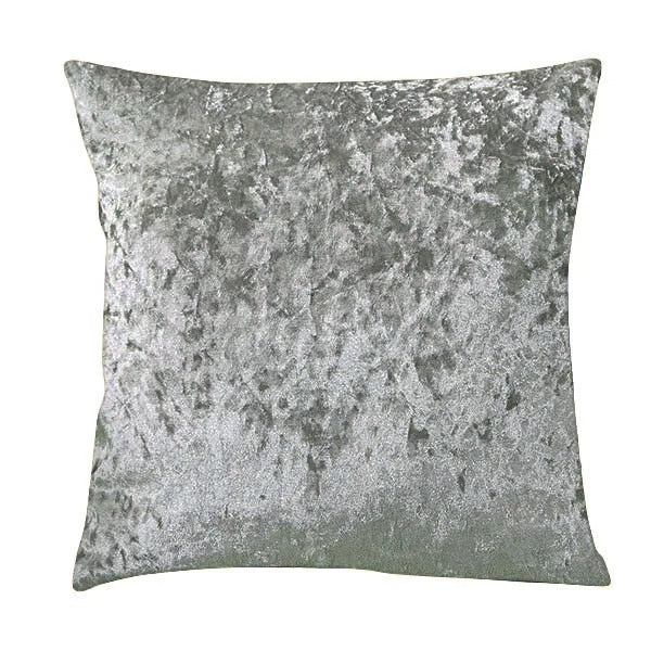 Velvet decorative cushion cover with crumpled texture