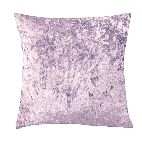 Velvet decorative cushion cover with crumpled texture