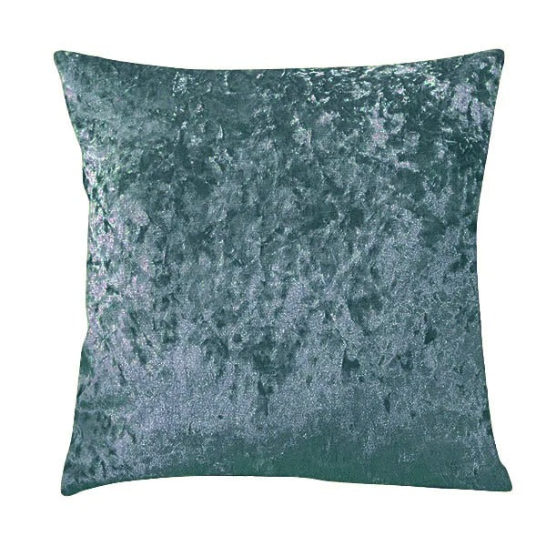Velvet decorative cushion cover with crumpled texture