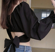 Blouse with bow on the back - Andrea