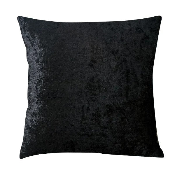 Velvet decorative cushion cover with crumpled texture