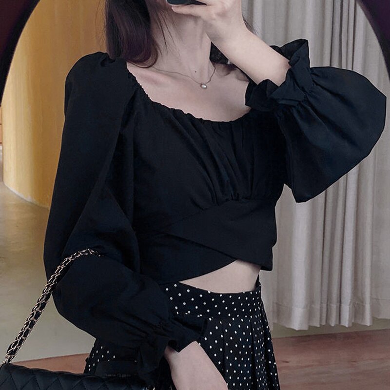Blouse with bow on the back - Andrea