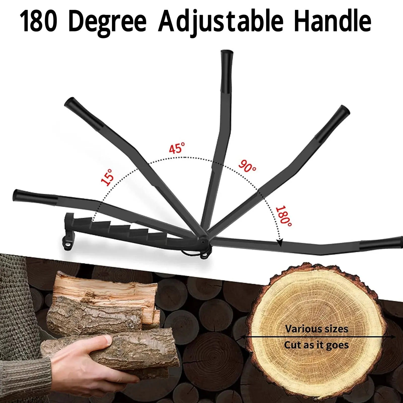 Wall -mounted wood clove with ergonomic handle