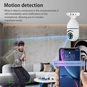 Smart WiFi security camera with 360 ° panoramic view