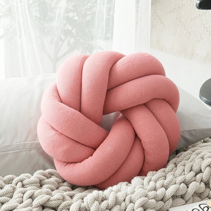 Modern knotball pillow