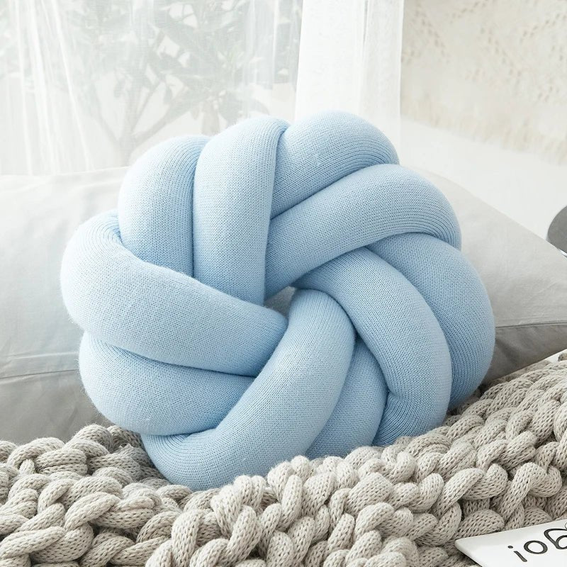 Modern knotball pillow