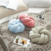 Modern knotball pillow