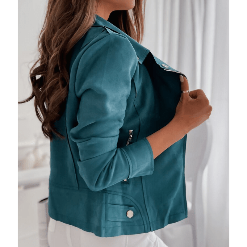 Women stylish zipper jacket | Long -sleeved-2