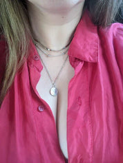 LumiCharm | Elegant Silver Triple Layer Necklace