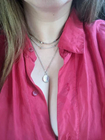 LumiCharm | Elegant Silver Triple Layer Necklace
