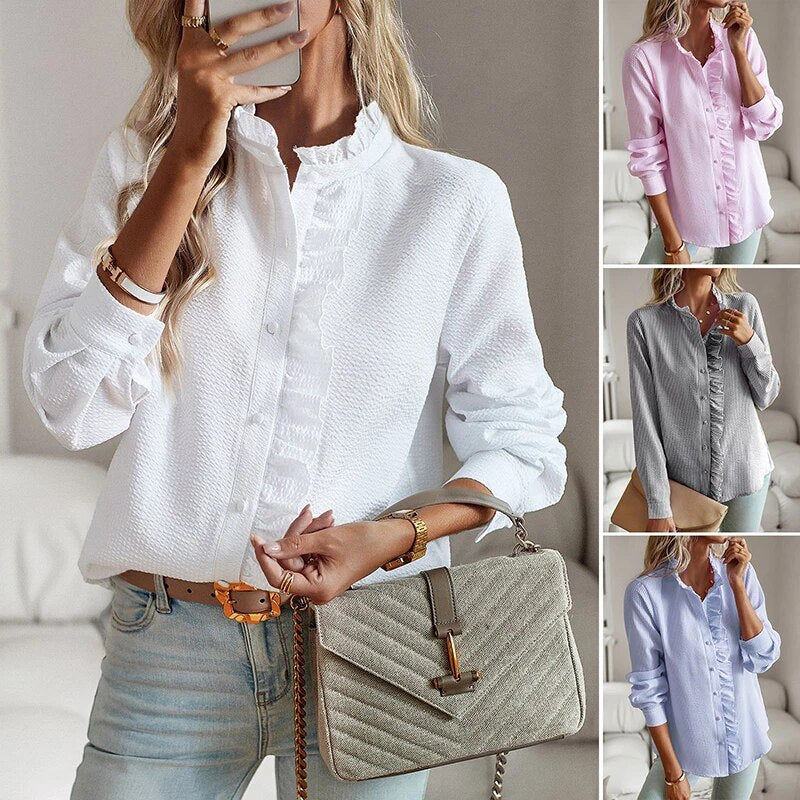 Viola | Elegant Long Sleeve Blouse for Women