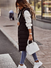 Lilith | Fashionable Knee-Length Quilted Vest for Women