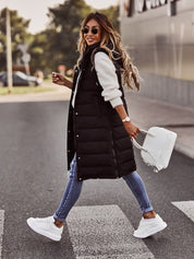 Lilith | Fashionable Knee-Length Quilted Vest for Women