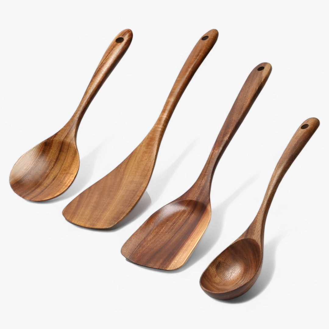 7-piece teak wooden kitchen set