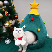 Christmas tree cat basket - Festive purr