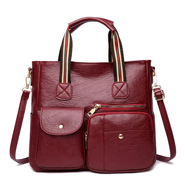 Janice | Multi-Pocket Stylish Tote Bag with Adjustable Strap