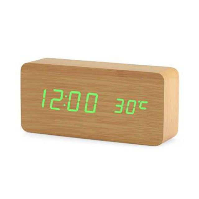 Minimalistic Digital LED alarm clock with speech control
