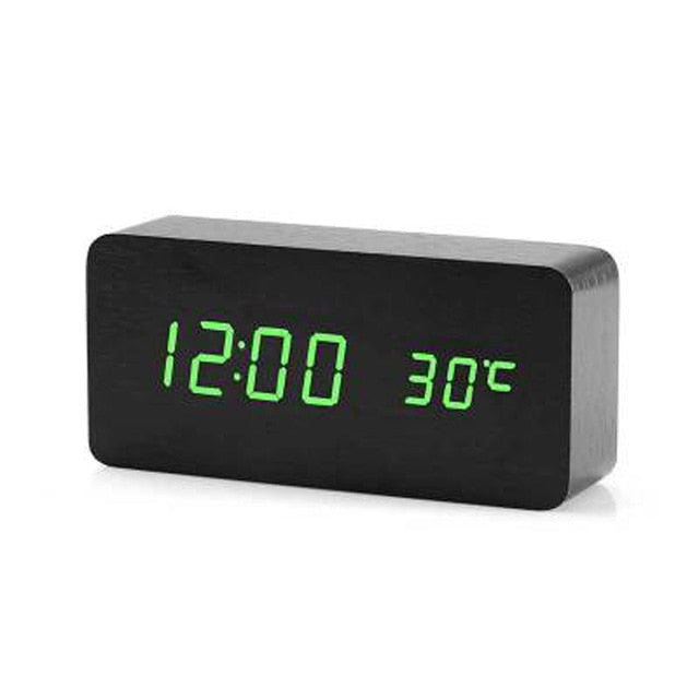 Minimalistic Digital LED alarm clock with speech control