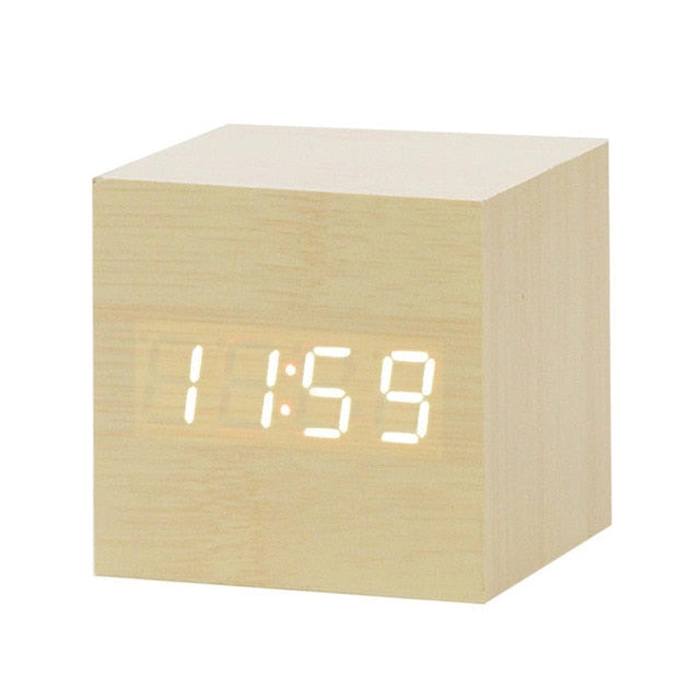 Minimalistic Digital LED alarm clock with speech control