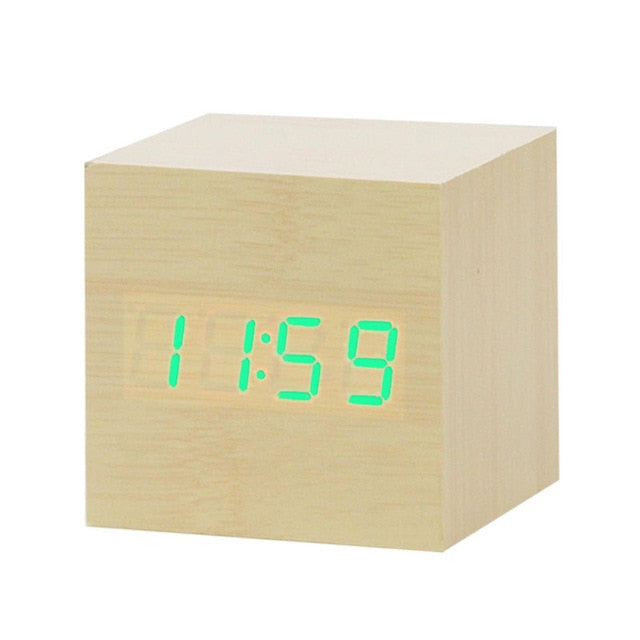 Minimalistic Digital LED alarm clock with speech control