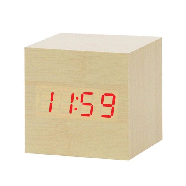 Minimalistic Digital LED alarm clock with speech control
