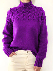 Knitted turtleneck sweater women - Paloma
