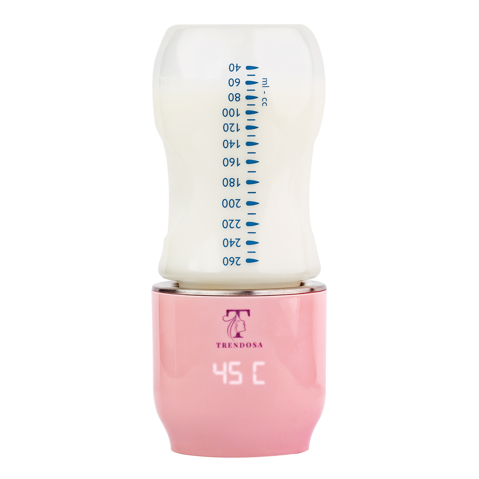 Smart baby bottle with temperature designation and ergonomic design