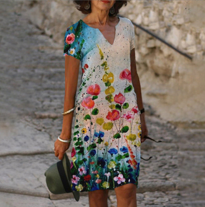 Sarahs | Elegant Summer V-Neck Dress
