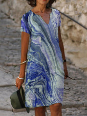 Sarahs | Elegant Summer V-Neck Dress