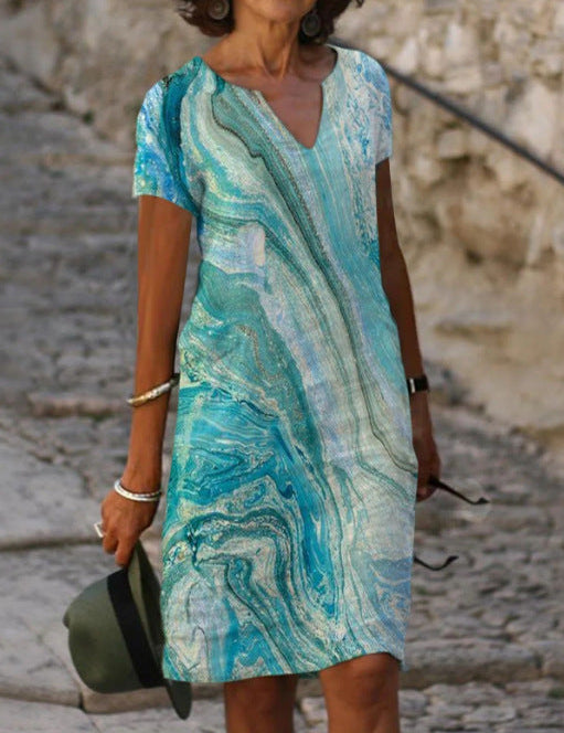 Sarahs | Elegant Summer V-Neck Dress