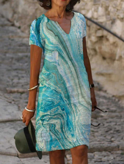 Sarahs | Elegant Summer V-Neck Dress