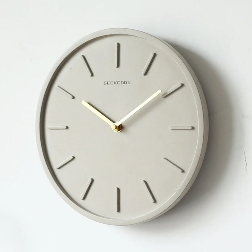 Scandinavian style cement clock