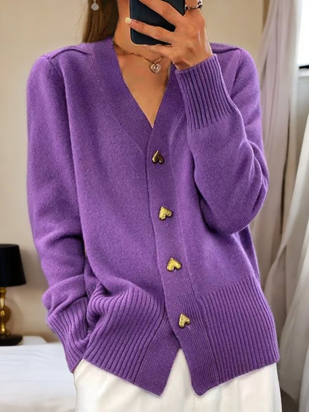 Adeline | Sophisticated Cardigan with Golden Heart Details