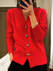 Adeline | Sophisticated Cardigan with Golden Heart Details