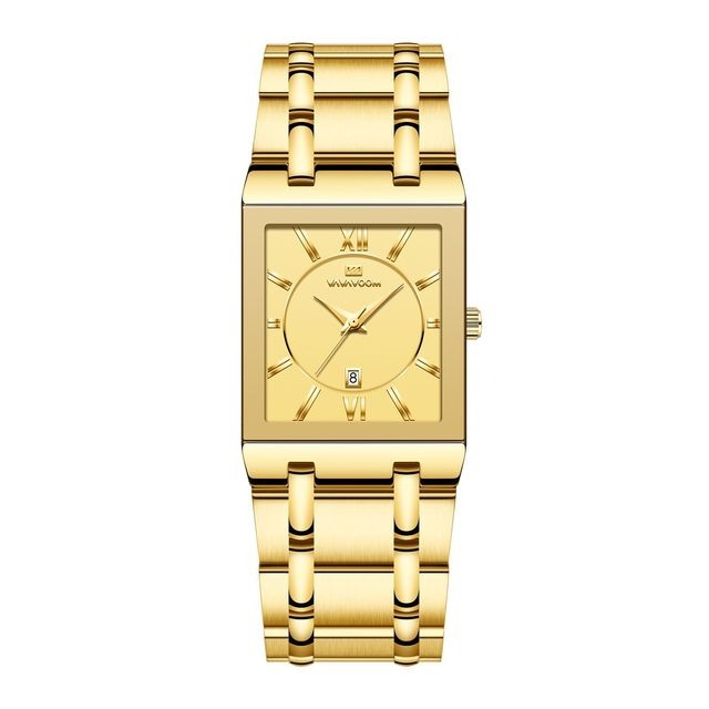 Gold square watch