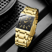 Gold square watch