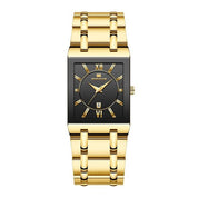 Gold square watch