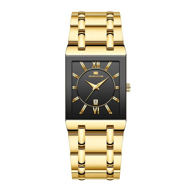 Gold square watch